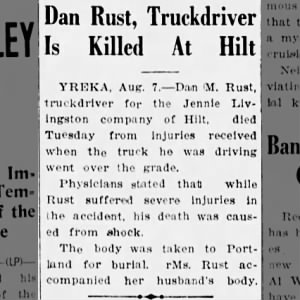 Obituary for Dan Rust Truckdriver